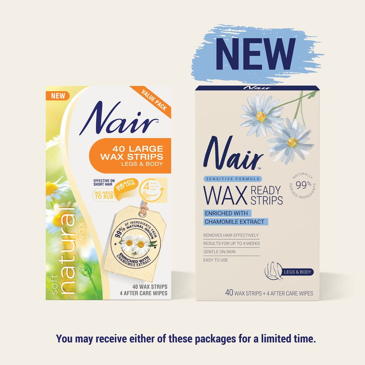 Thumbnail Nair Natural Large Wax Strips 40 Pack