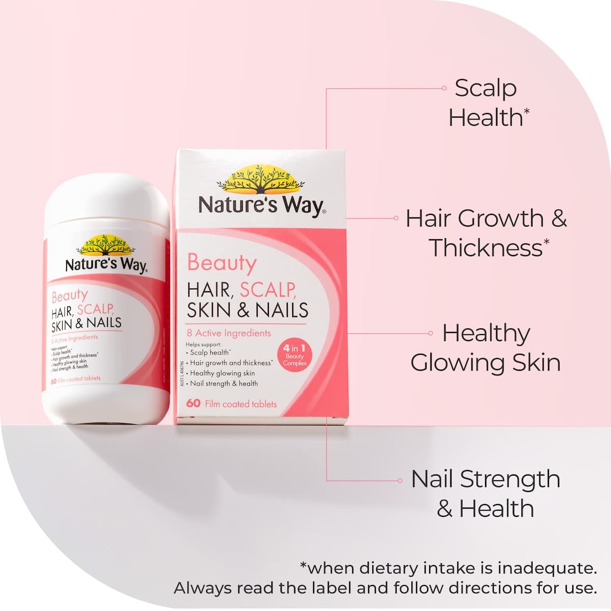 Thumbnail Nature's Way Beauty Hair Scalp Skin & Nails 60 Tablets