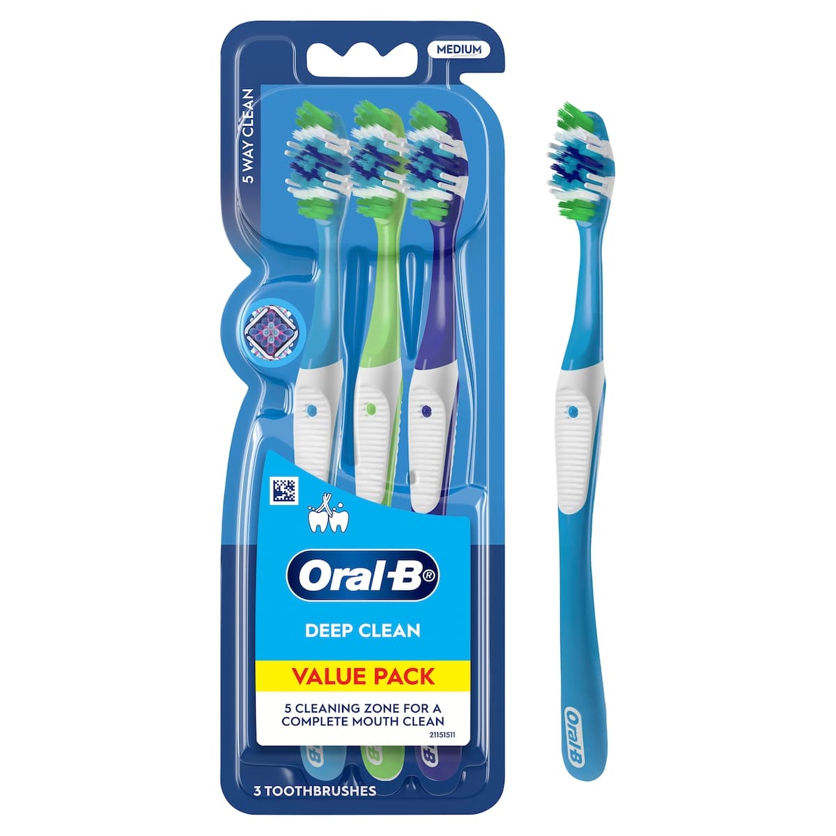 Thumbnail Oral B Complete 5 Way Clean Toothbrush Medium 3 Pack
