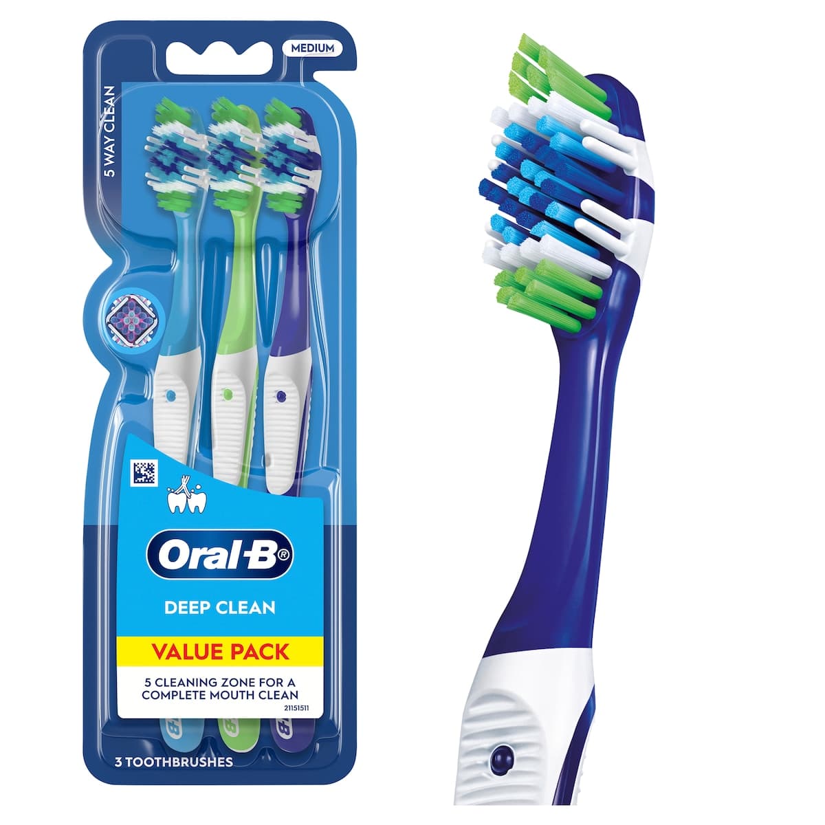 Thumbnail Oral B Complete 5 Way Clean Toothbrush Medium 3 Pack