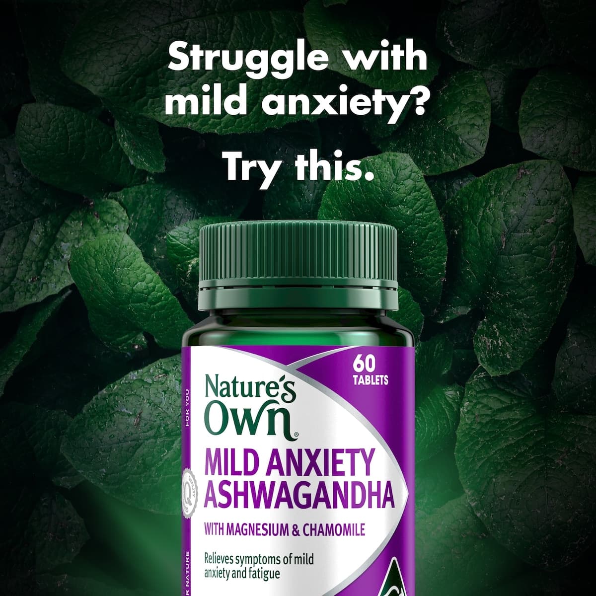 Thumbnail Nature's Own Mild Anxiety Ashwagandha 60 Tablets