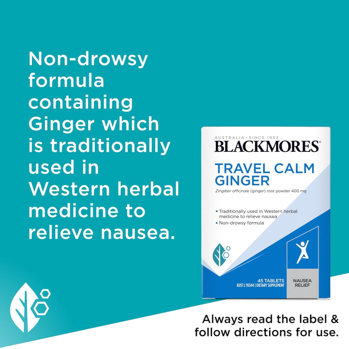 Thumbnail Blackmores Travel Calm Ginger 45 Tablets