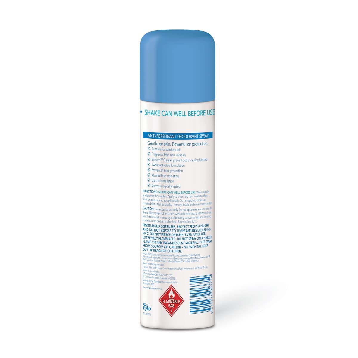 Thumbnail Ego QV Naked Anti-perspirant Deodorant Spray 100g