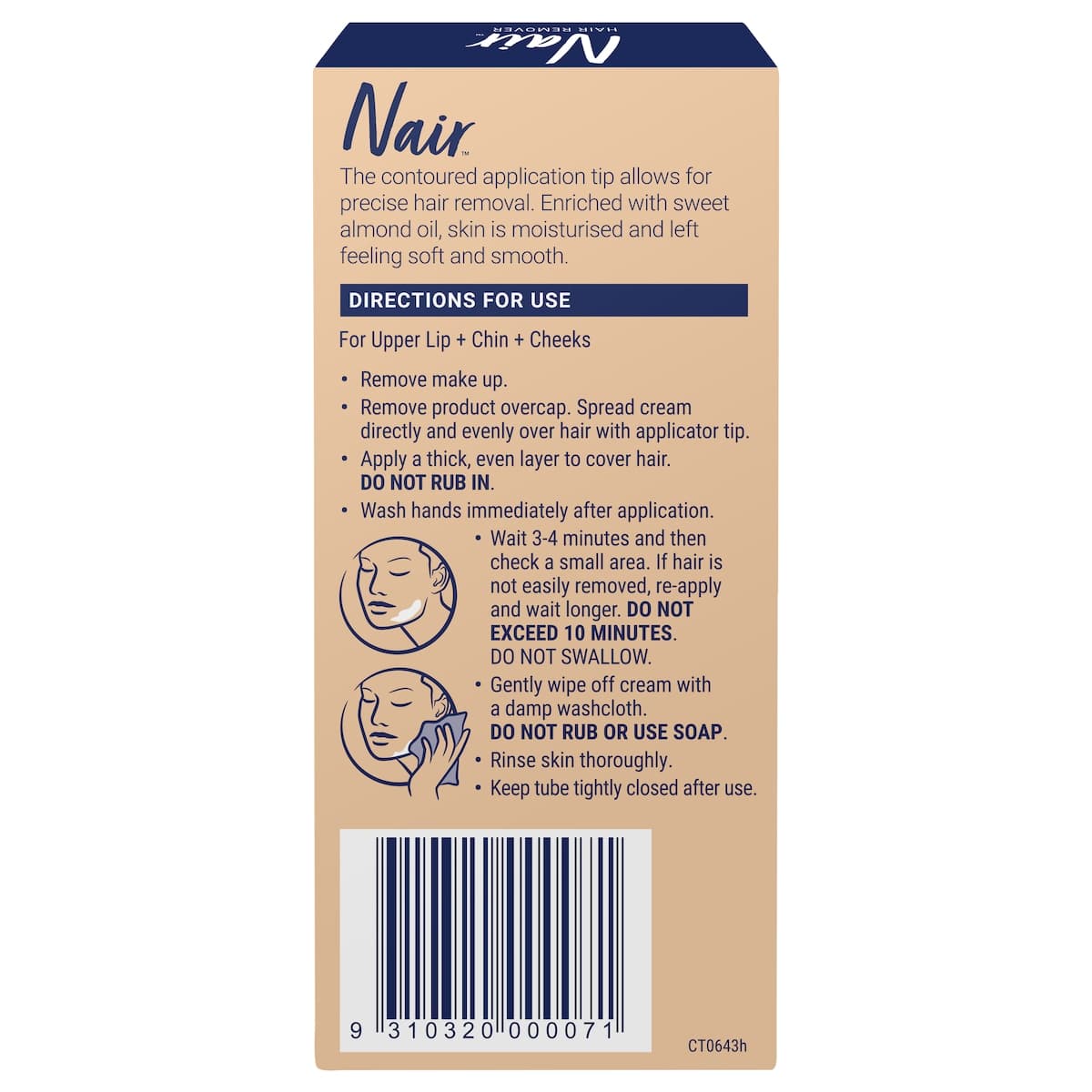 Thumbnail Nair Sensitive Facial Hair Removal Cream 20g
