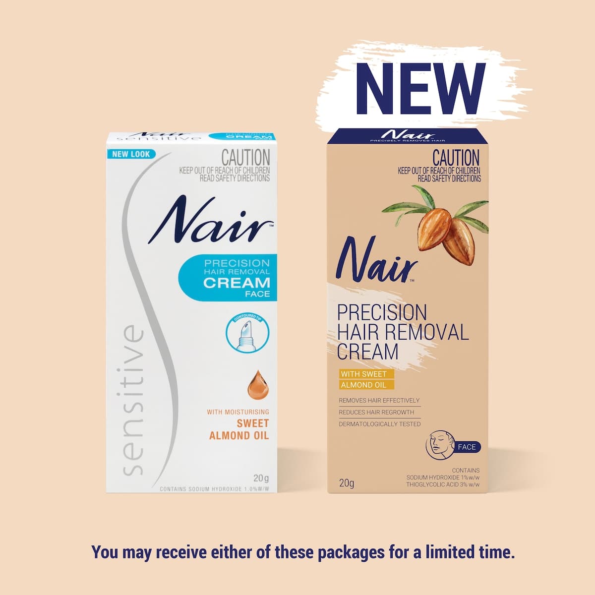 Thumbnail Nair Sensitive Facial Hair Removal Cream 20g