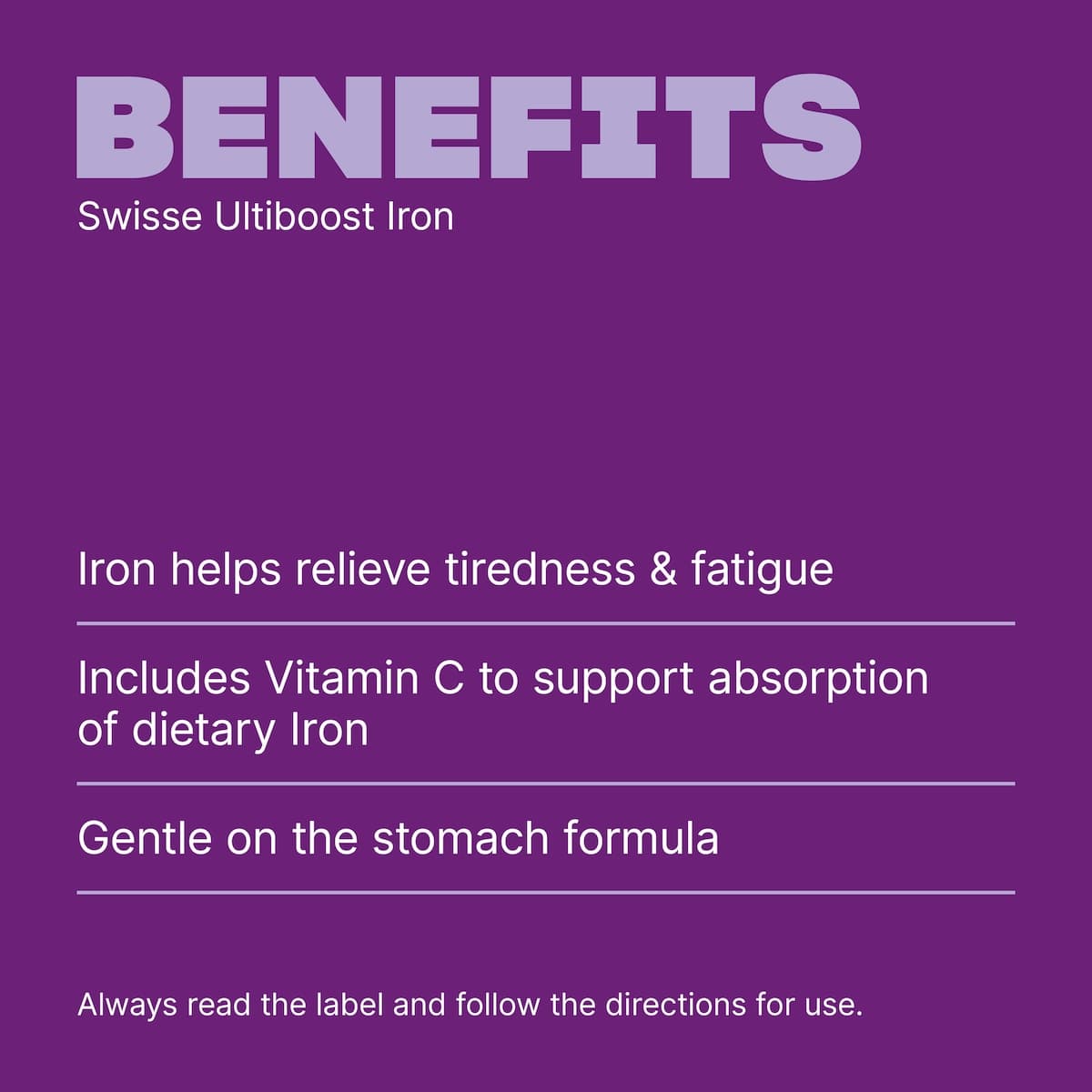 Thumbnail Swisse Ultiboost Iron with Vitamin C 30 Tablets