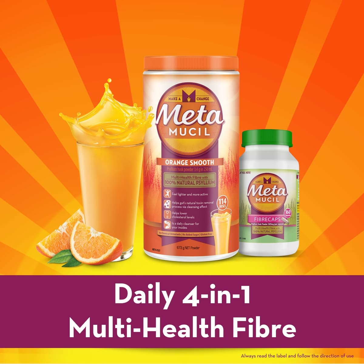 Thumbnail Metamucil Fibre Supplement Smooth Orange 30 Doses