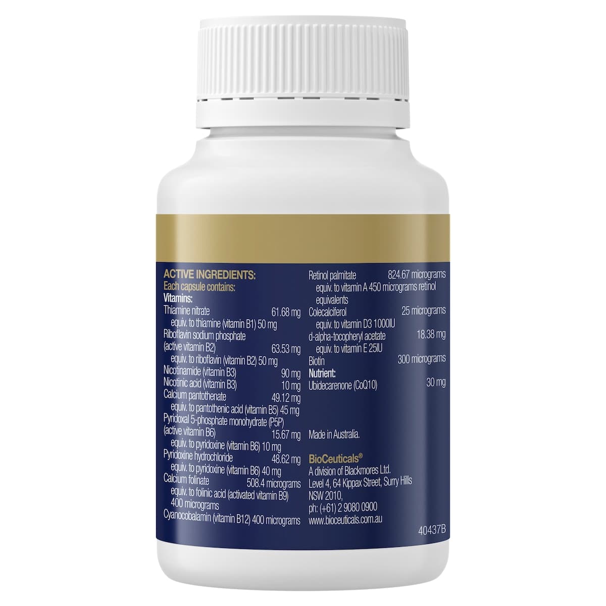 Thumbnail BioCeuticals Mega B Q10 60 Capsules