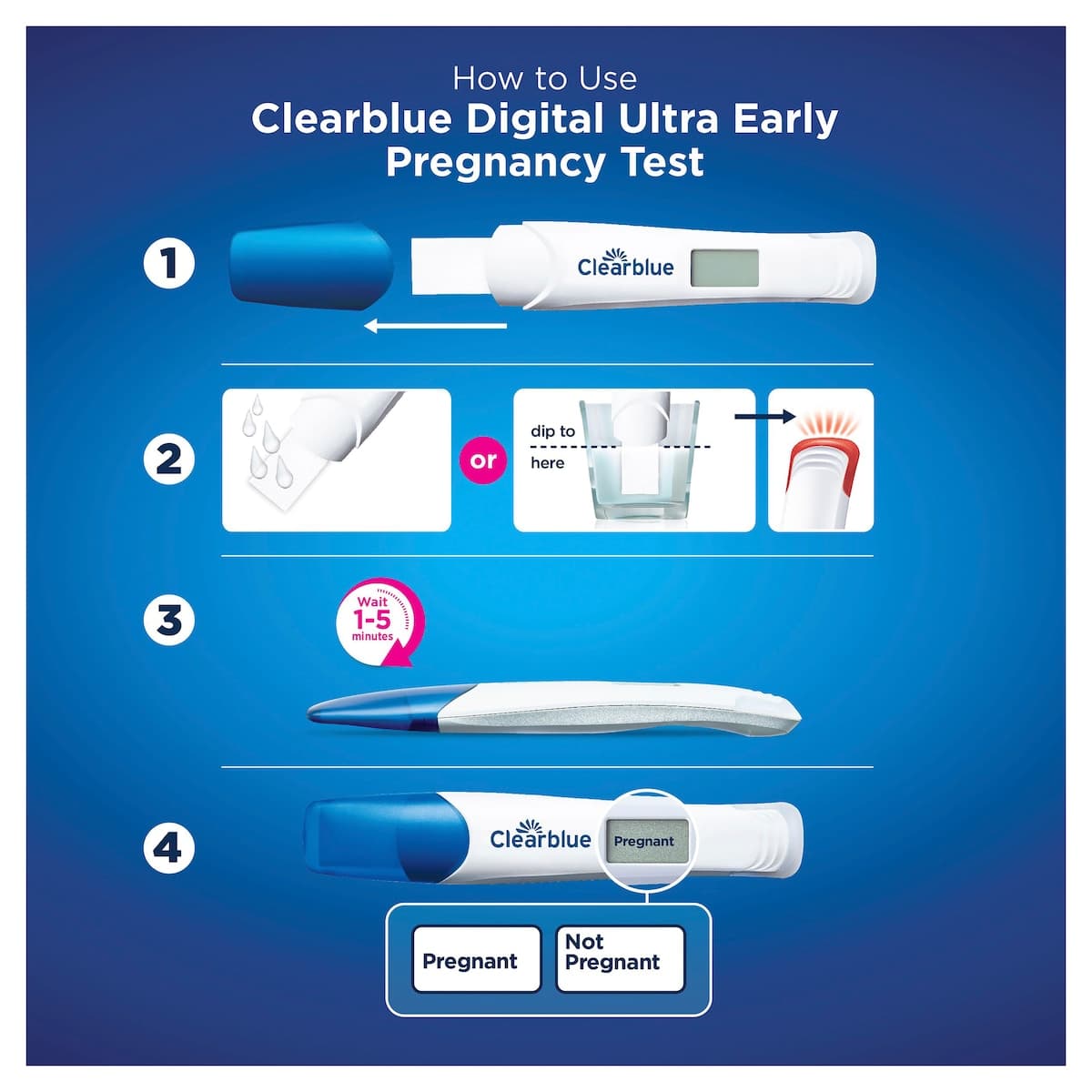 Thumbnail Clearblue Digital Ultra Early (6 Days) Pregnancy Test 1 Pack