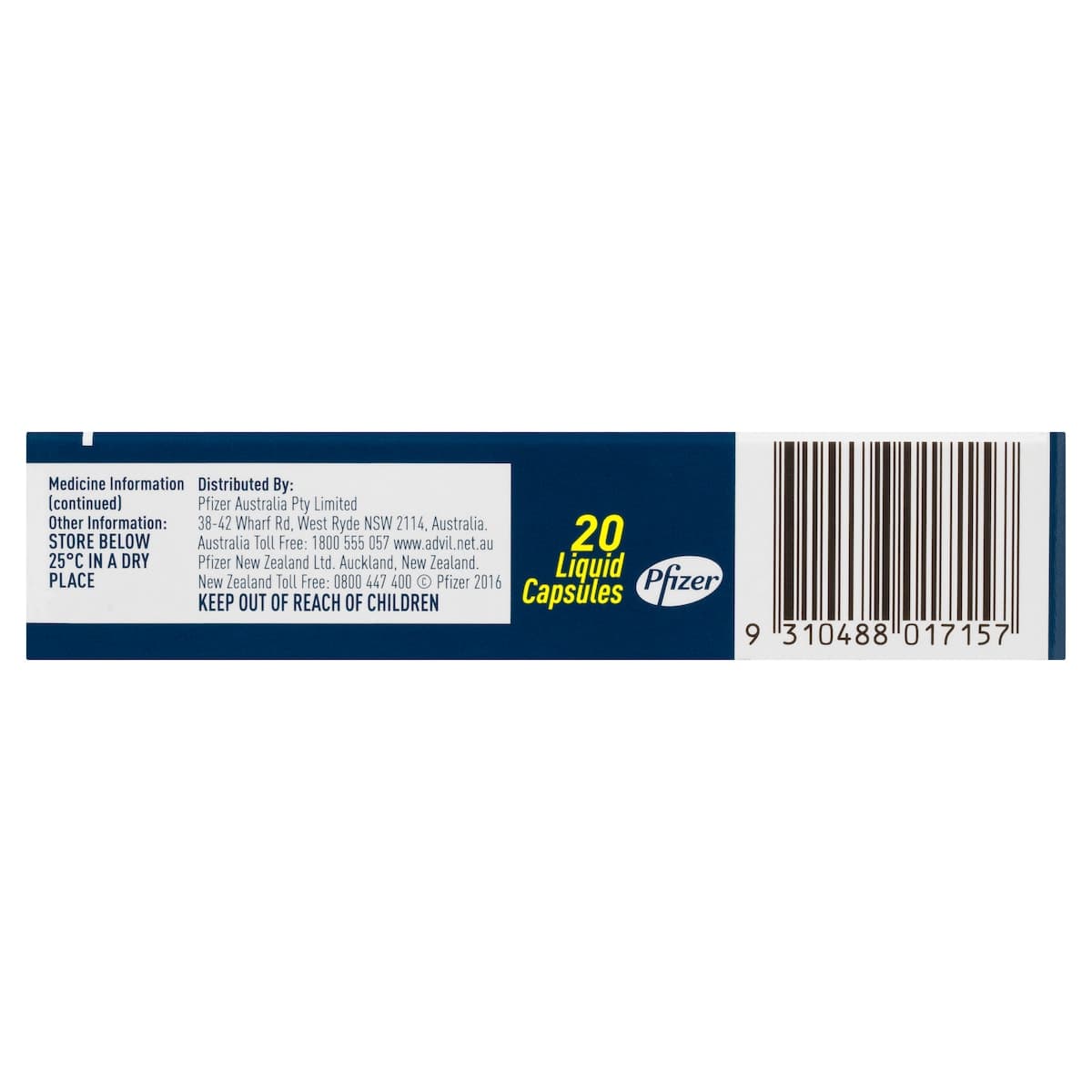 Thumbnail Advil Fast Pain Relief 20 Liquid Capsules