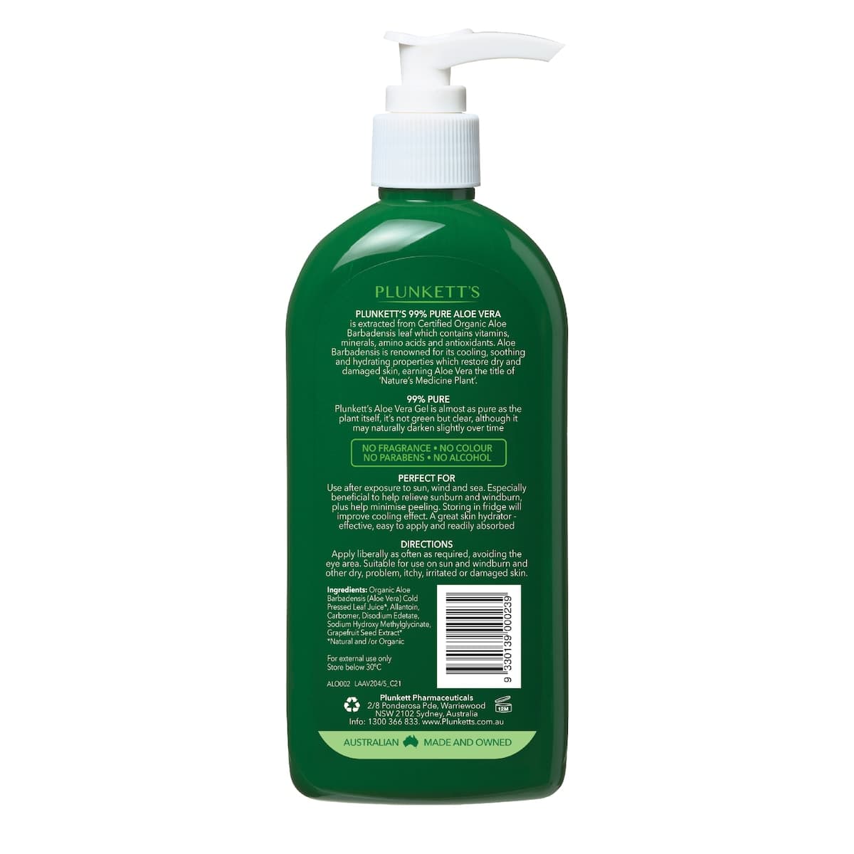 Thumbnail Plunketts 99% Pure Aloe Vera Soothing Gel 240ml