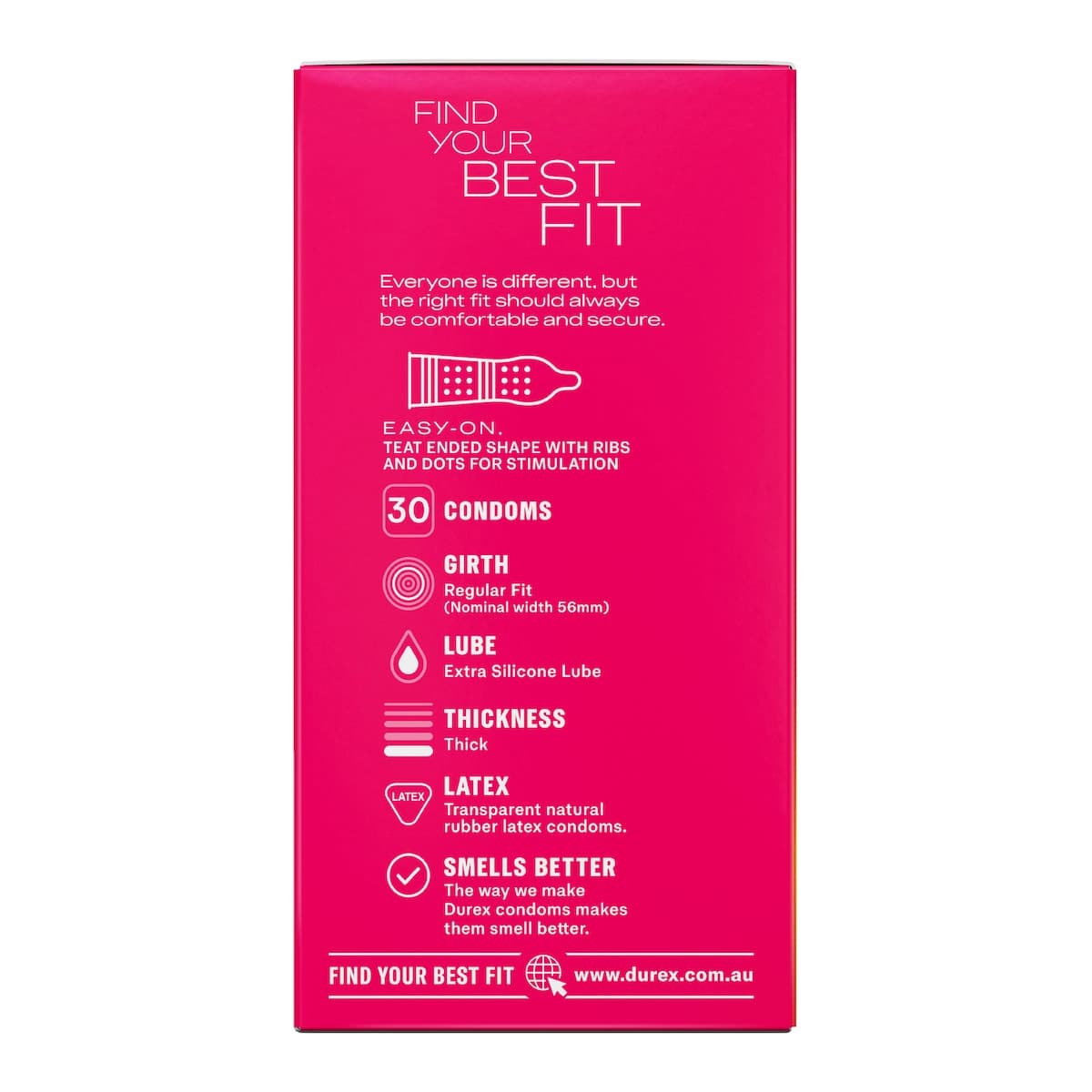 Thumbnail Durex Pleasure Me Regular Fit Condoms 30 Pack Value Pack