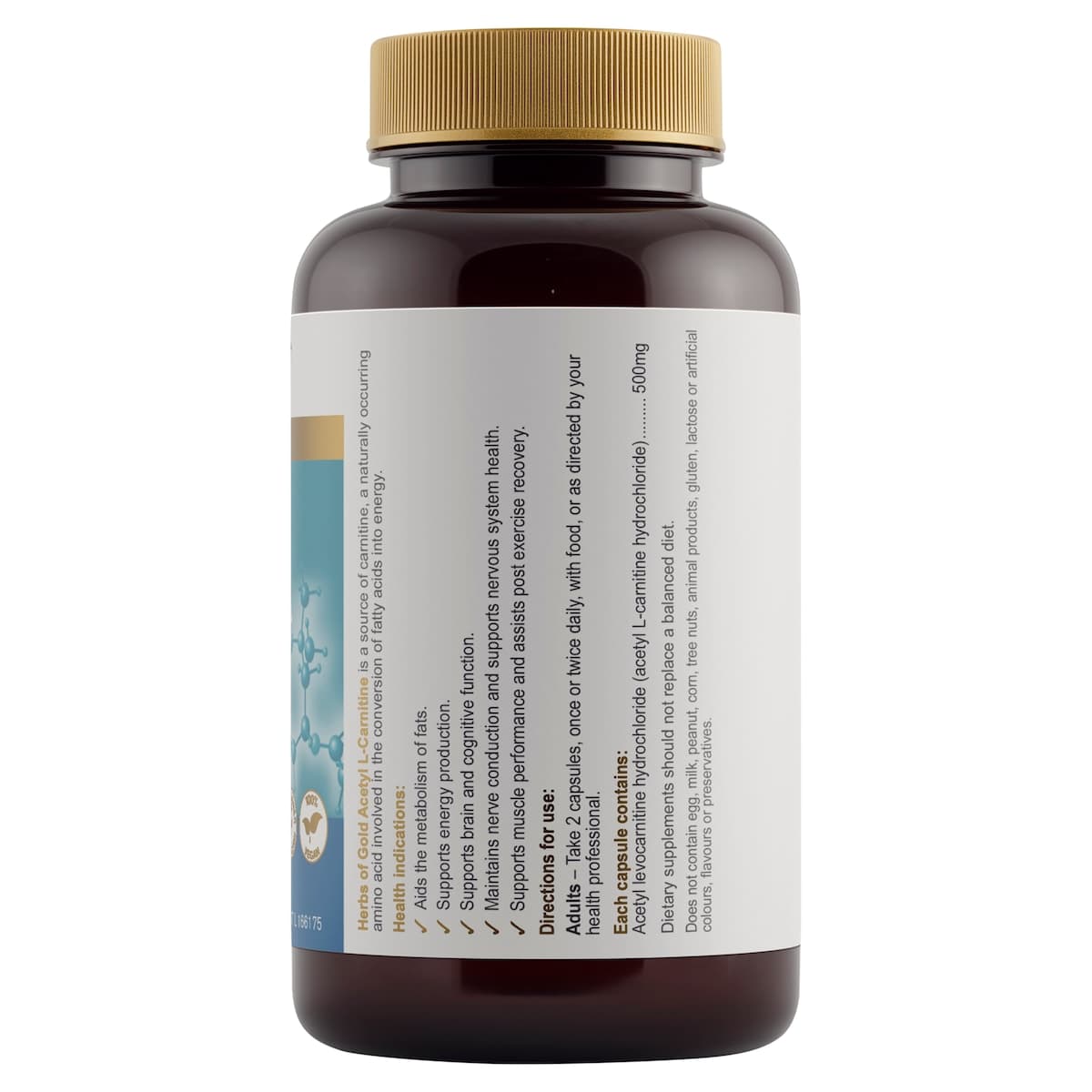 Thumbnail Herbs of Gold Acetyl L-Carnitine 120 Capsules