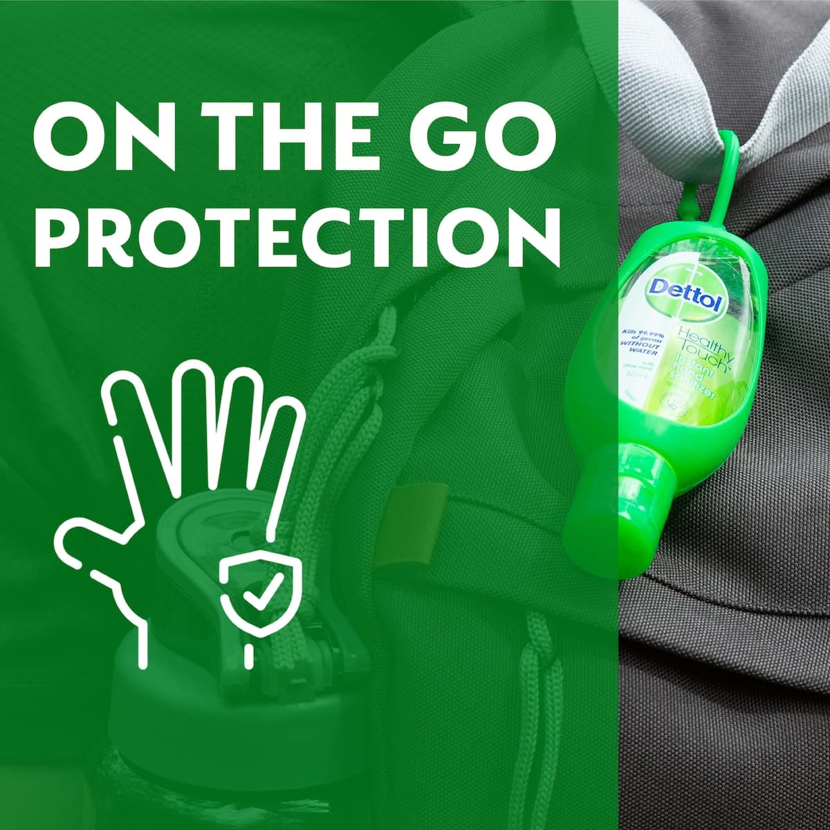 Thumbnail Dettol Instant Hand Sanitiser Refresh with Green Clip 50ml