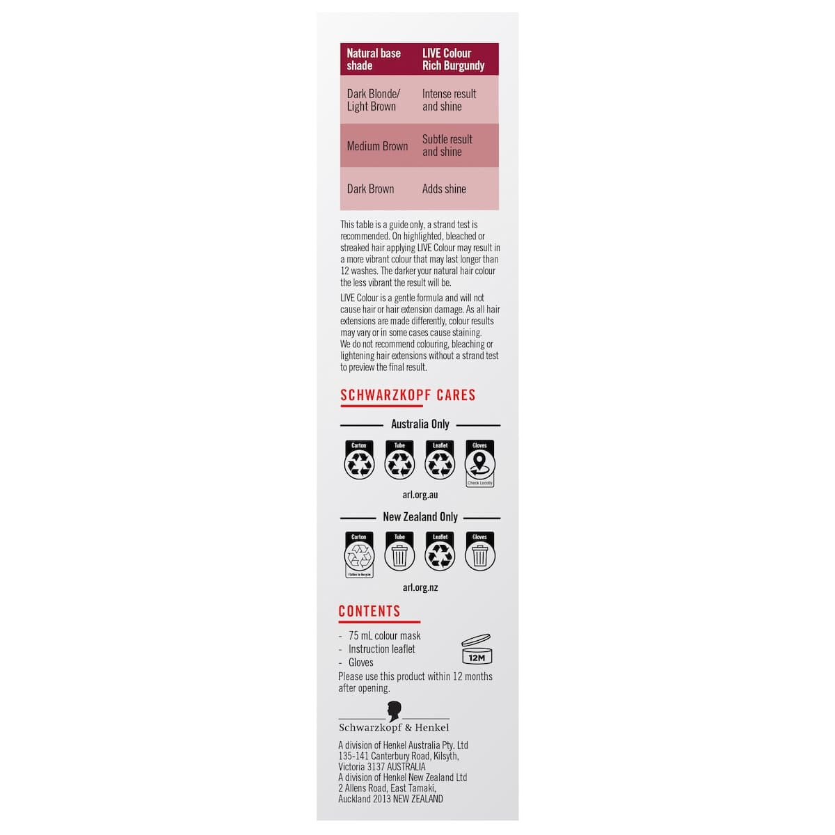 Thumbnail Schwarzkopf Live Colour Rich Burgundy 75ml