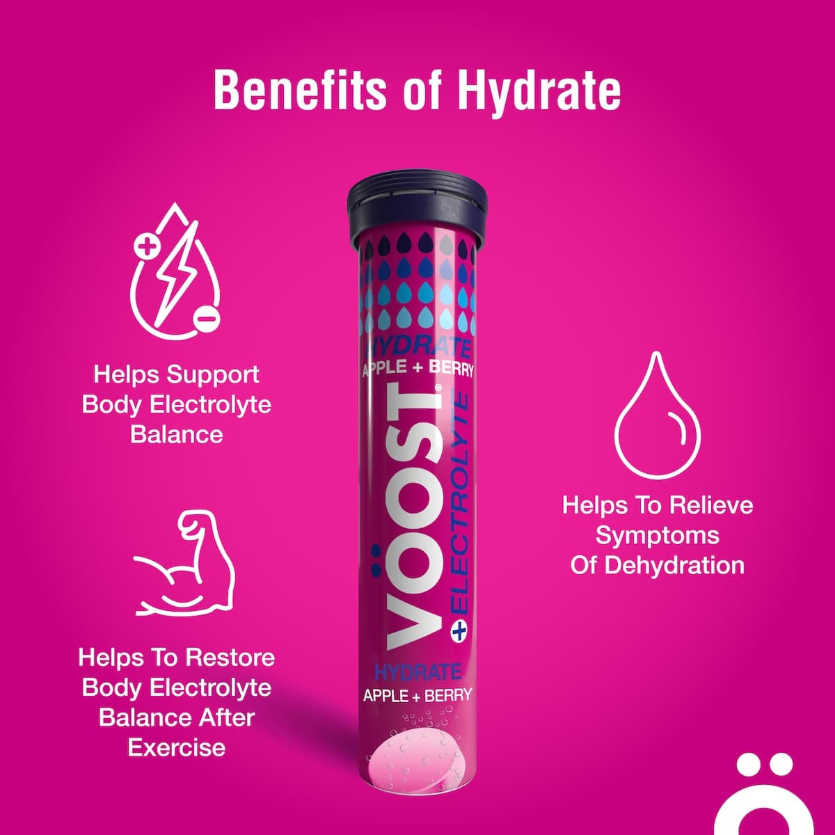 Thumbnail Voost Hydrate Apple + Berry Effervescent Tablets 20 Pack