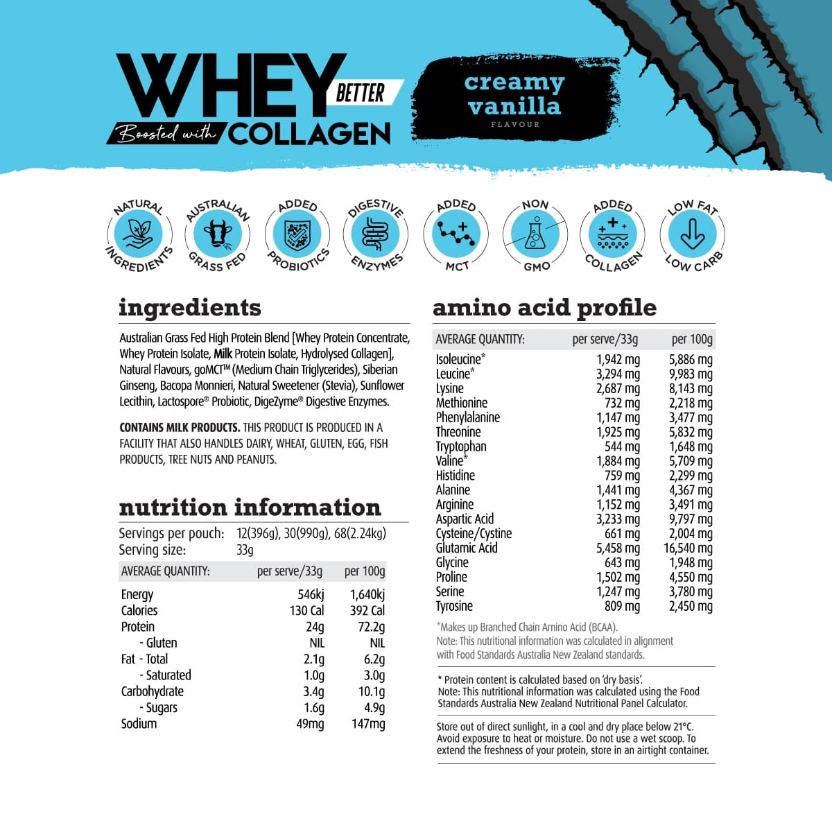 Thumbnail White Wolf Nutrition Whey Better Protein Creamy Vanilla 2.24kg