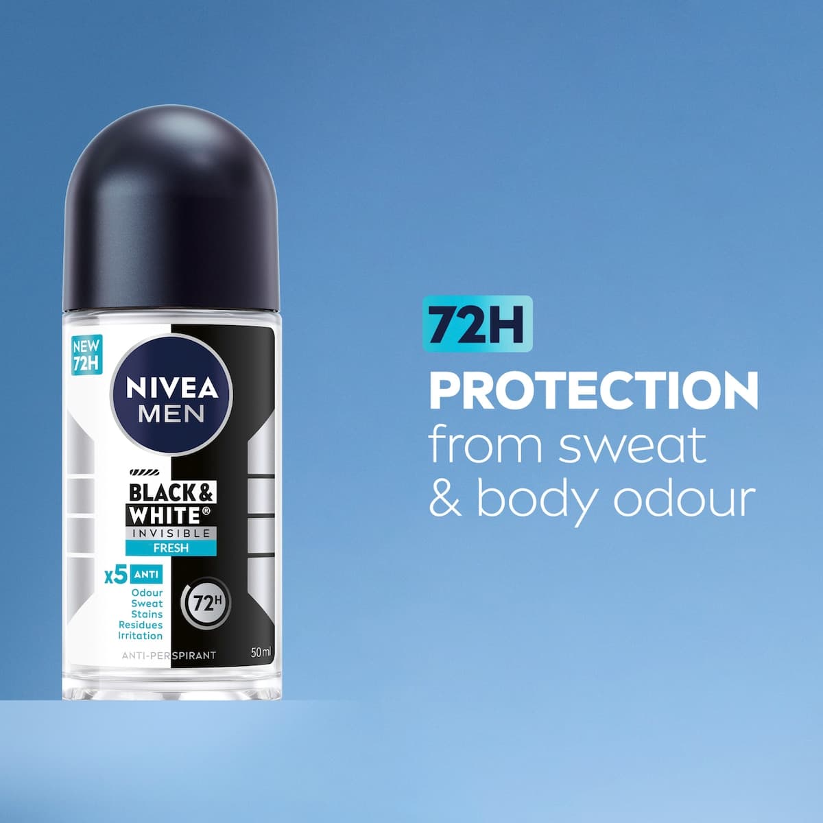 Thumbnail Nivea Men Invisible Black & White Anti-Perspirant Roll-on Fresh 50ml