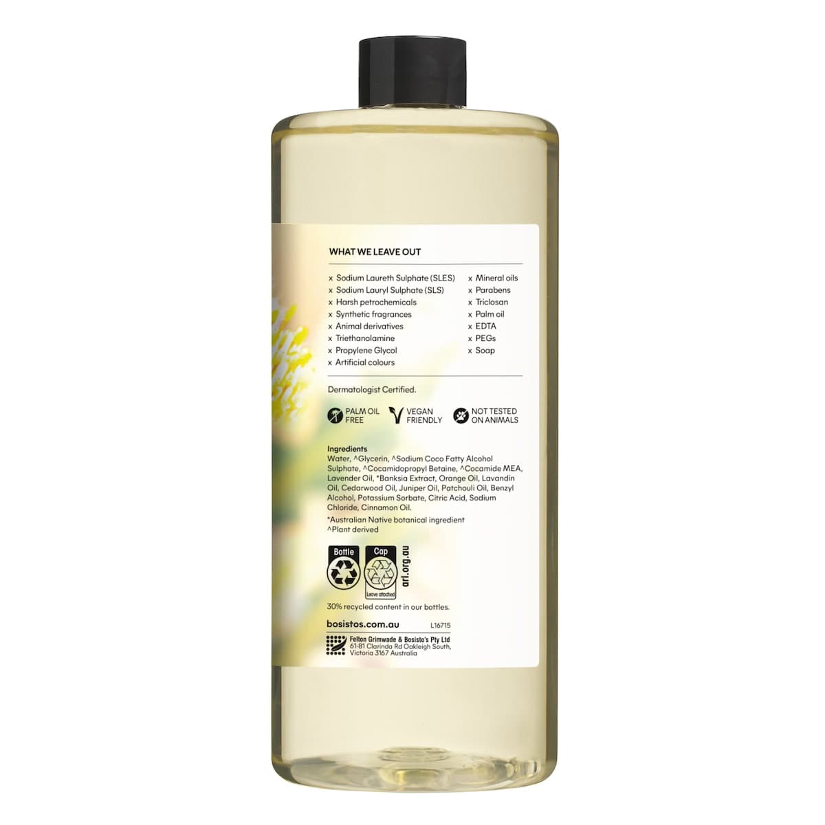 Thumbnail Bosisto's Banksia Flower & Lavender Hand Wash Refill 1 Litre