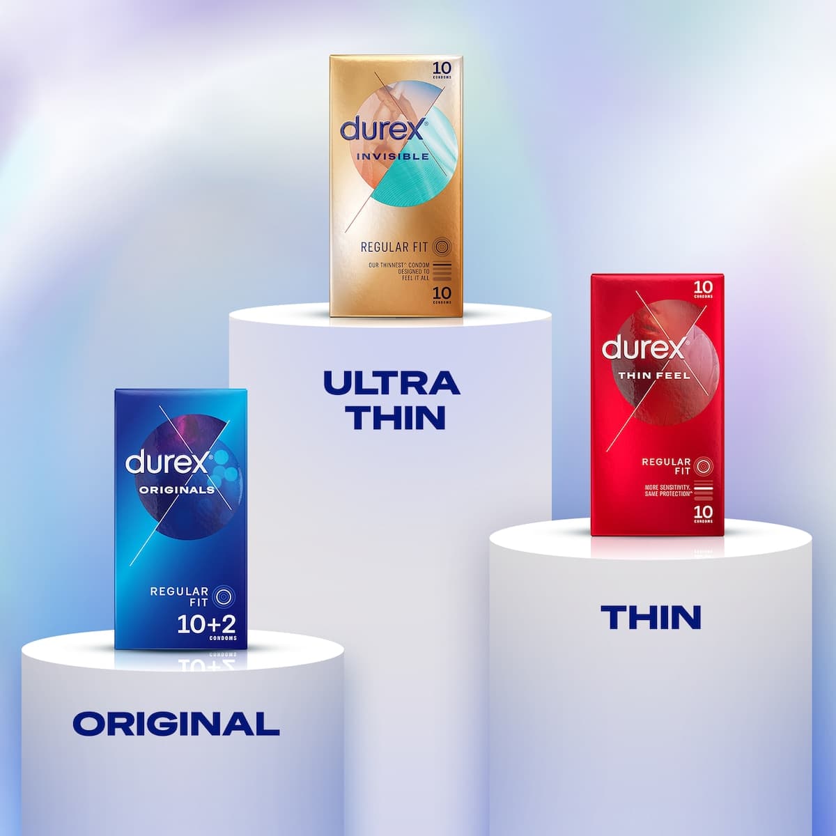 Thumbnail Durex Invisible Ultra Thin Regular Fit Condoms 10 Pack