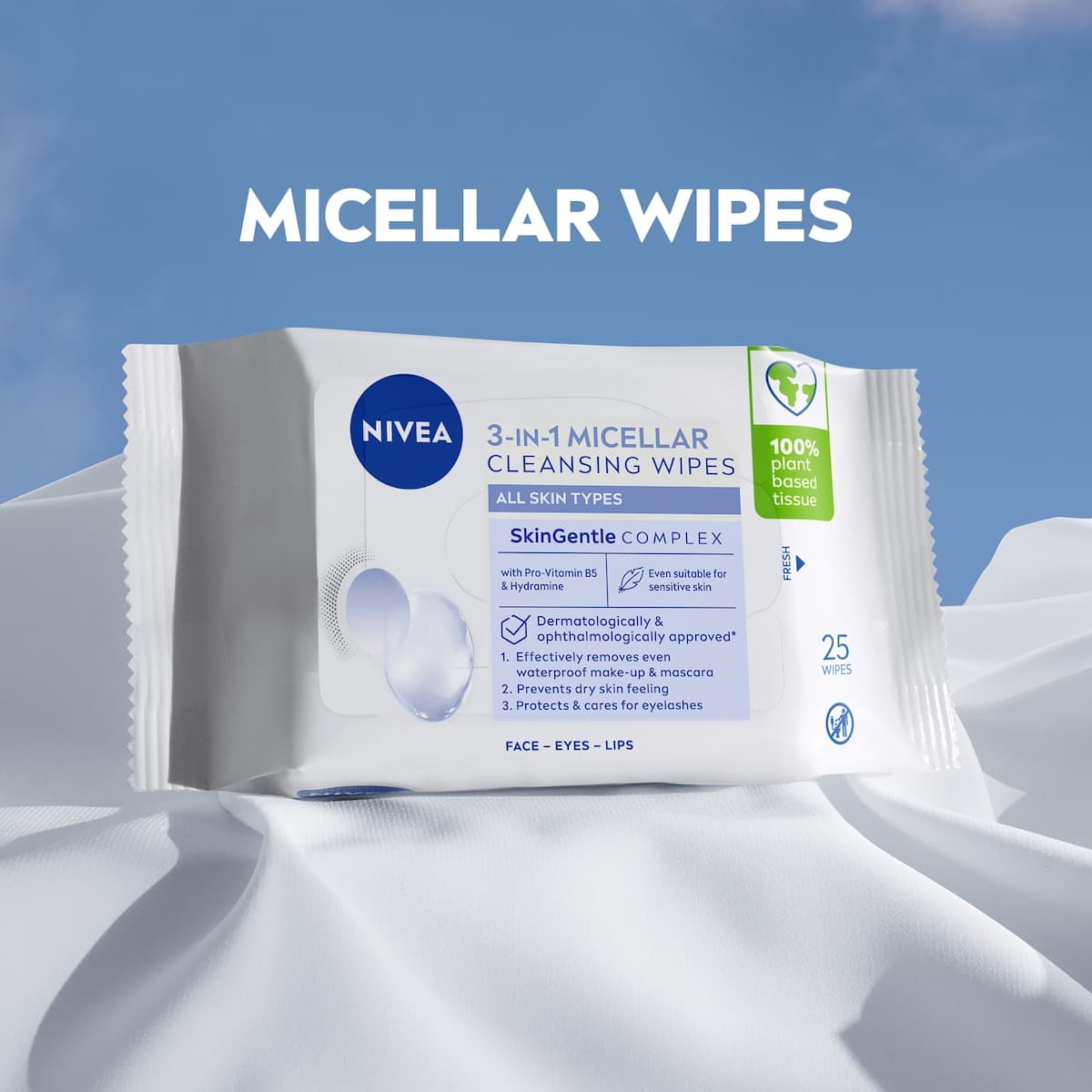 Thumbnail Nivea 3in1 Micellar Facial Cleansing Wipes 25 Pack