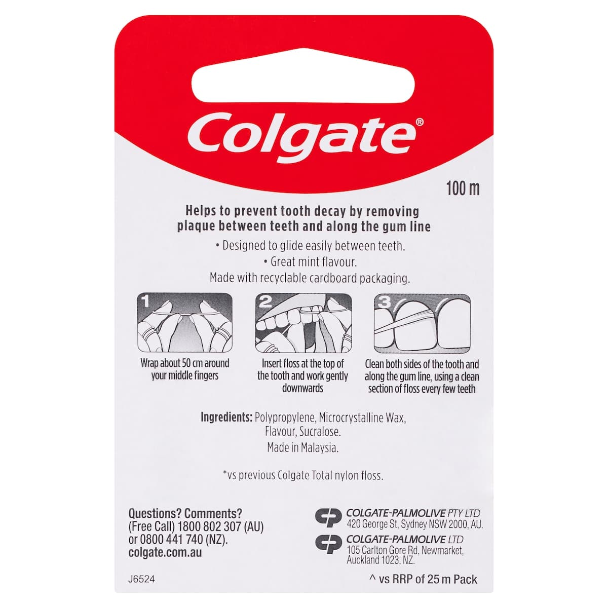 Thumbnail Colgate Total Mint Waxed Dental Floss 100m
