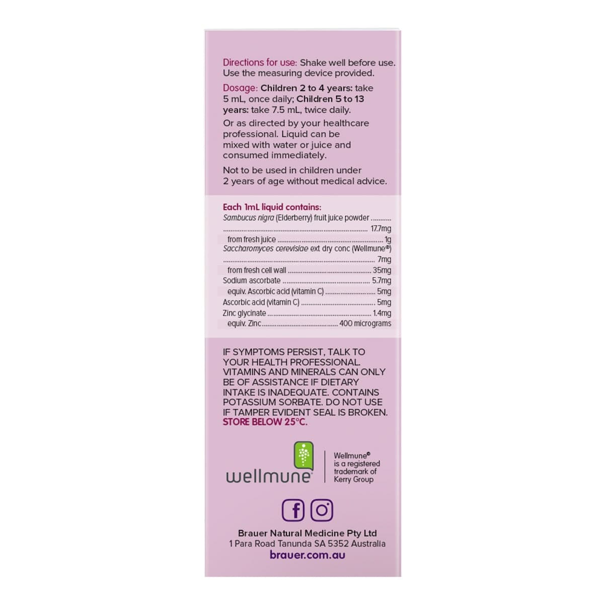 Thumbnail Brauer Sambucus Black Elderberry Kids Immune Plus 100ml