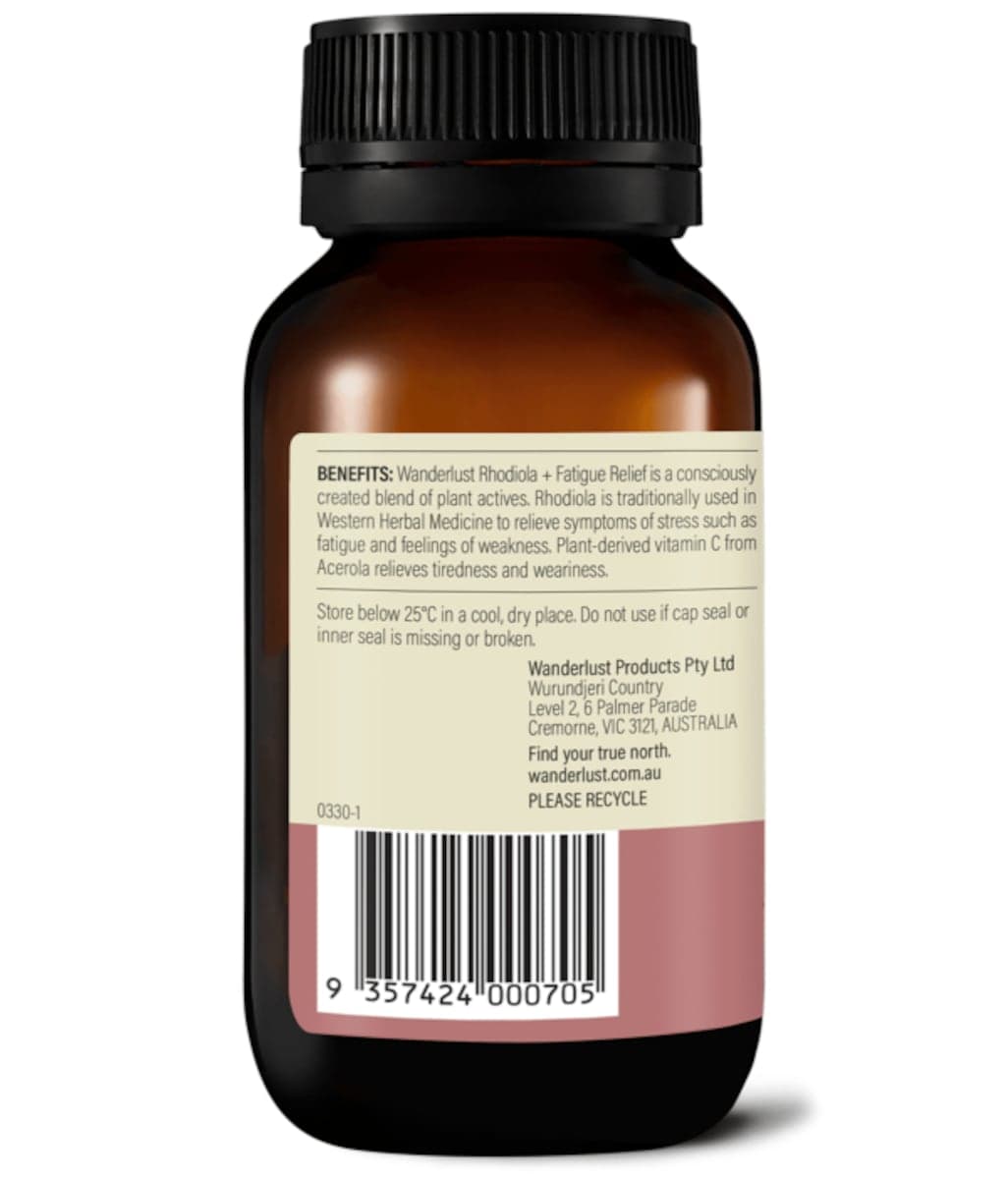 Thumbnail Wanderlust Rhodiola + Fatigue Relief 50 Capsules