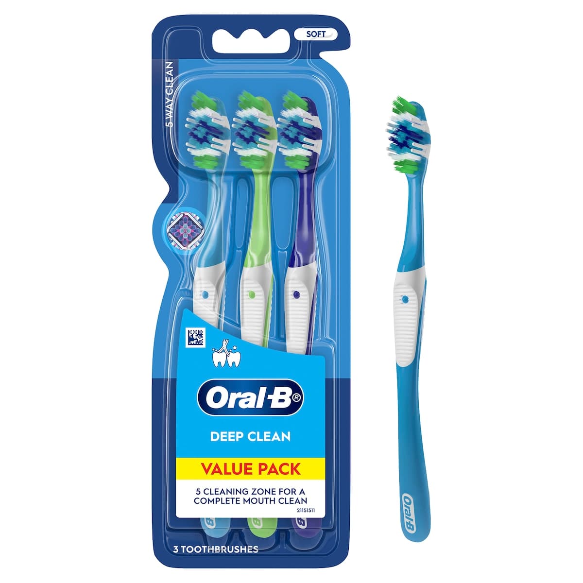 Thumbnail Oral B Complete 5 Way Clean Toothbrush Soft 3 Pack
