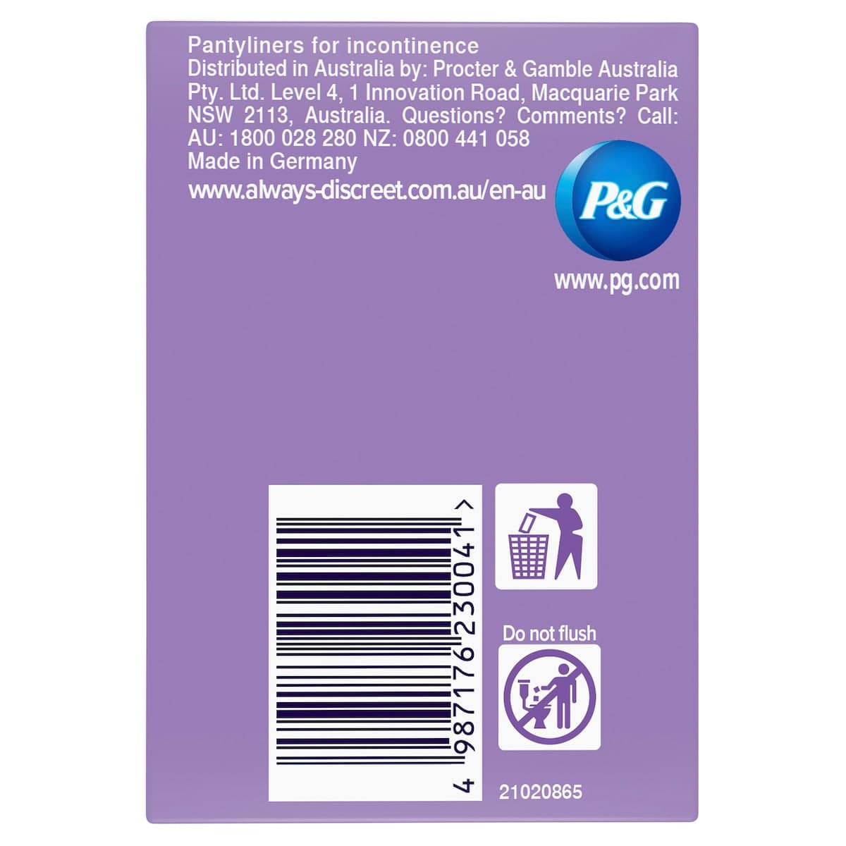 Thumbnail Always Discreet Panty Liner Normal 24 Pack