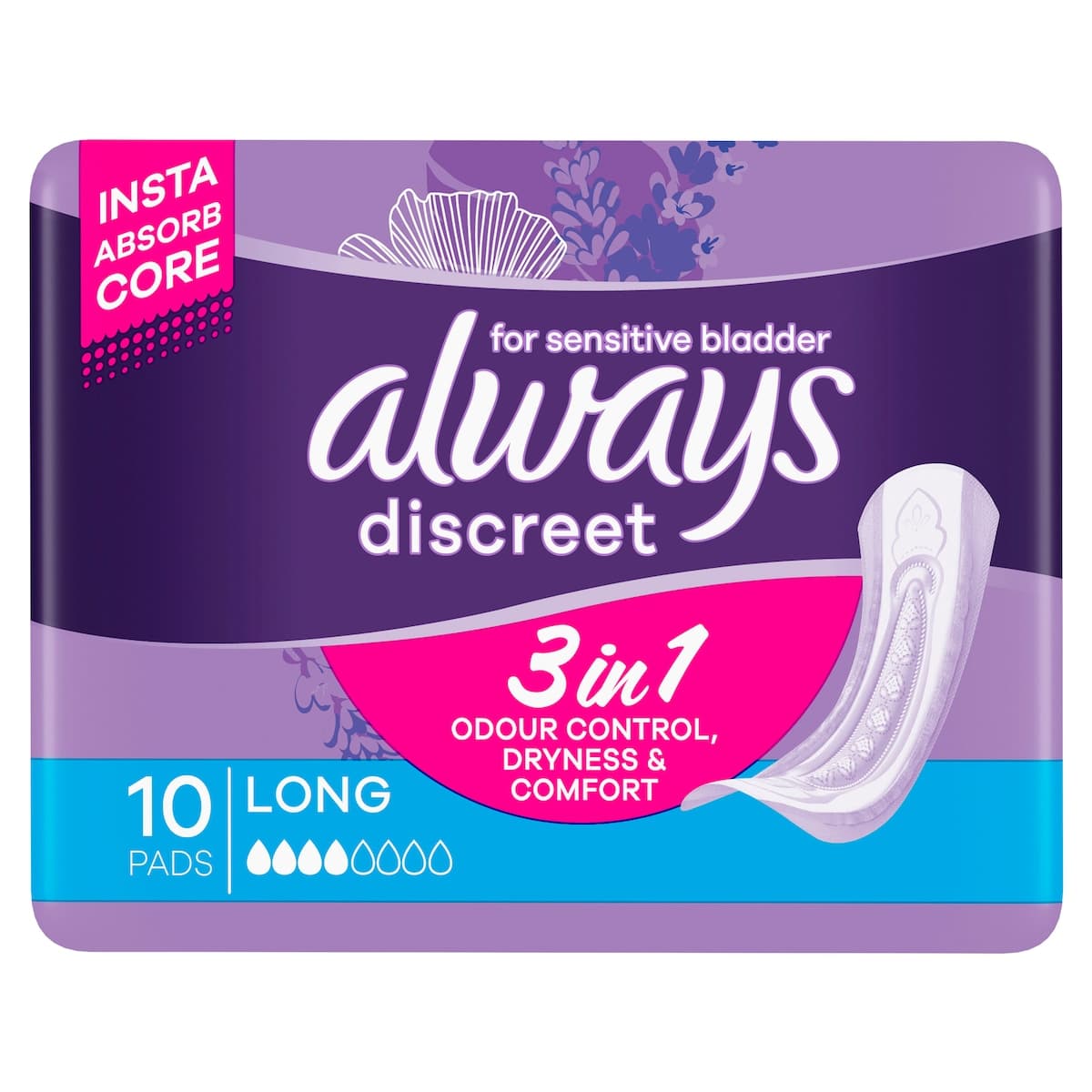 Thumbnail Always Discreet Incontinence Pads Long 10 Pack
