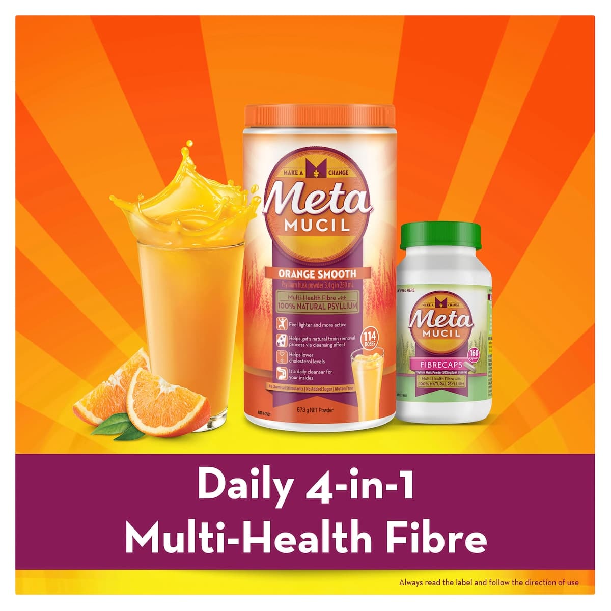 Thumbnail Metamucil Fibre Supplement Smooth Orange 673g