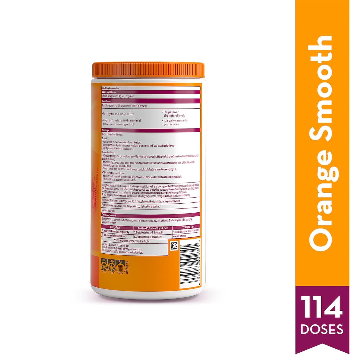 Thumbnail Metamucil Fibre Supplement Smooth Orange 673g