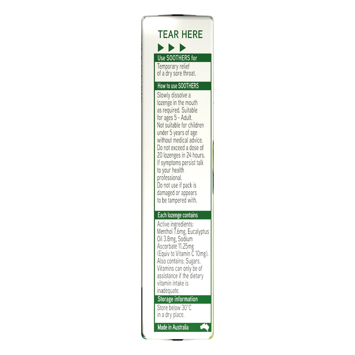 Thumbnail Nestle Soothers Eucalyptus & Menthol Lozenges Stick 10 Pack
