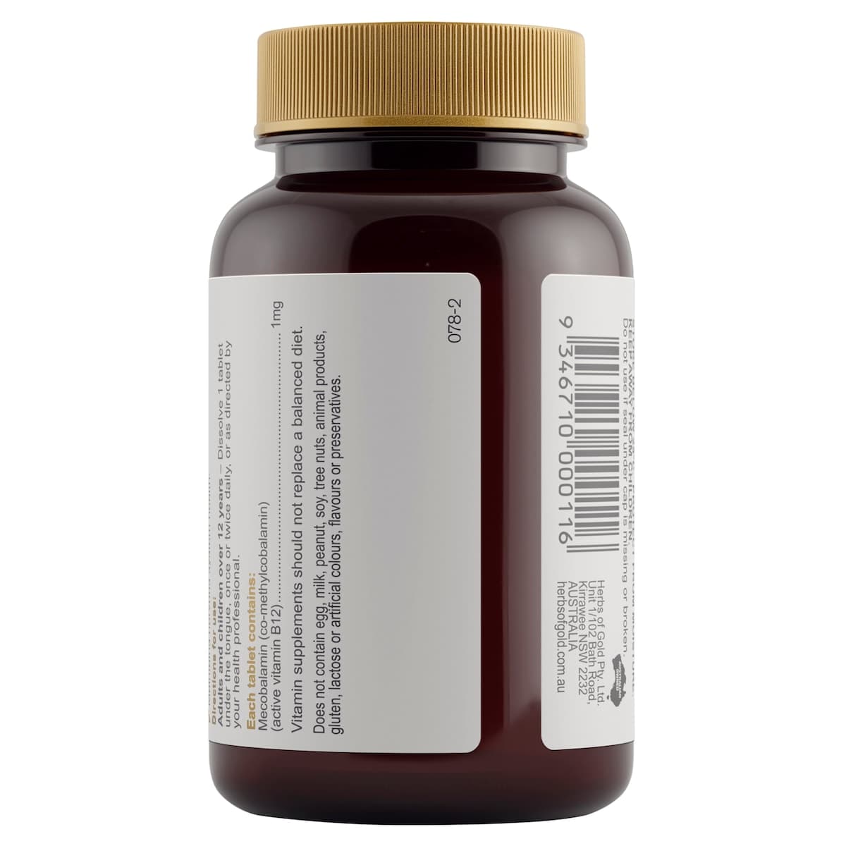 Thumbnail Herbs of Gold Activated Sublingual B12 75 Tablets