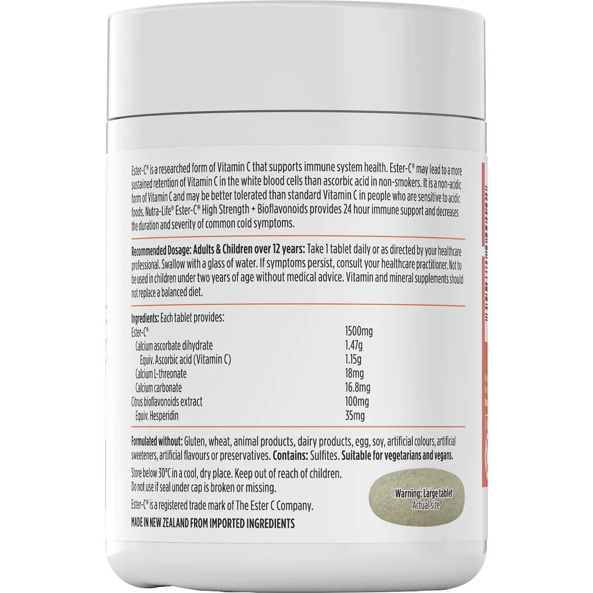 Thumbnail Nutra-Life Ester C High Strength + Bioflavonoids 120 Tablets