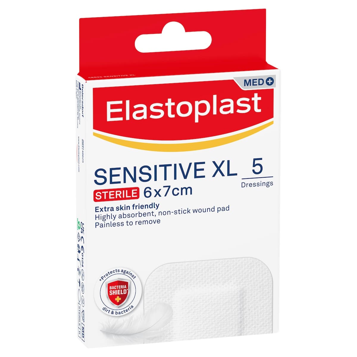 Thumbnail Elastoplast Sensitive Sterile Dressings XL 6cm x 7cm 5 Pack