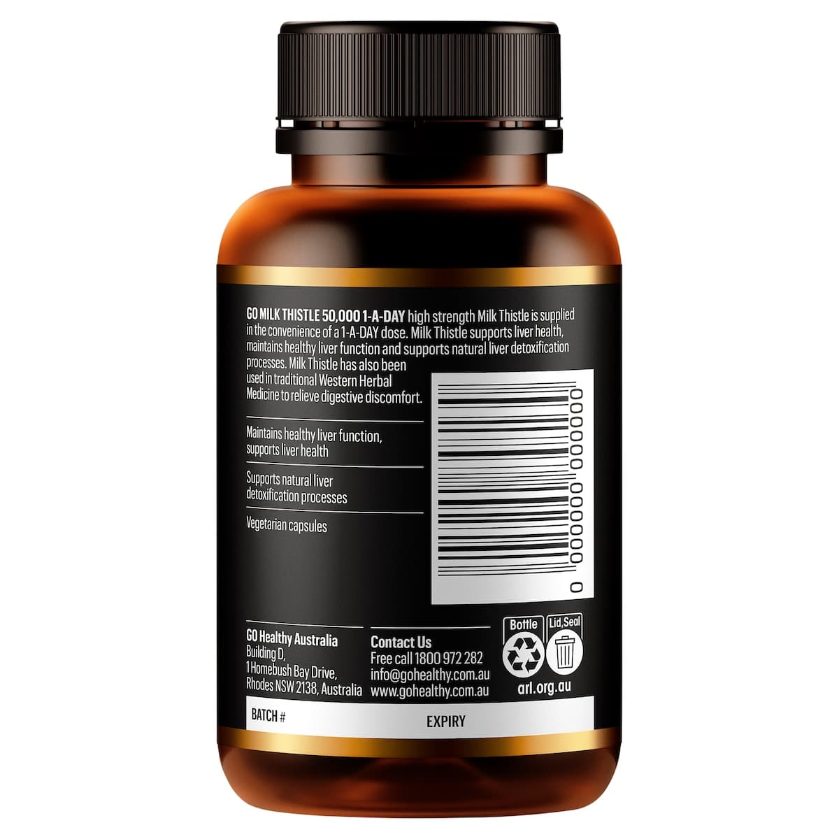 Thumbnail GO Healthy Milk Thistle 50000 1-A-Day 60 Vege Capsules