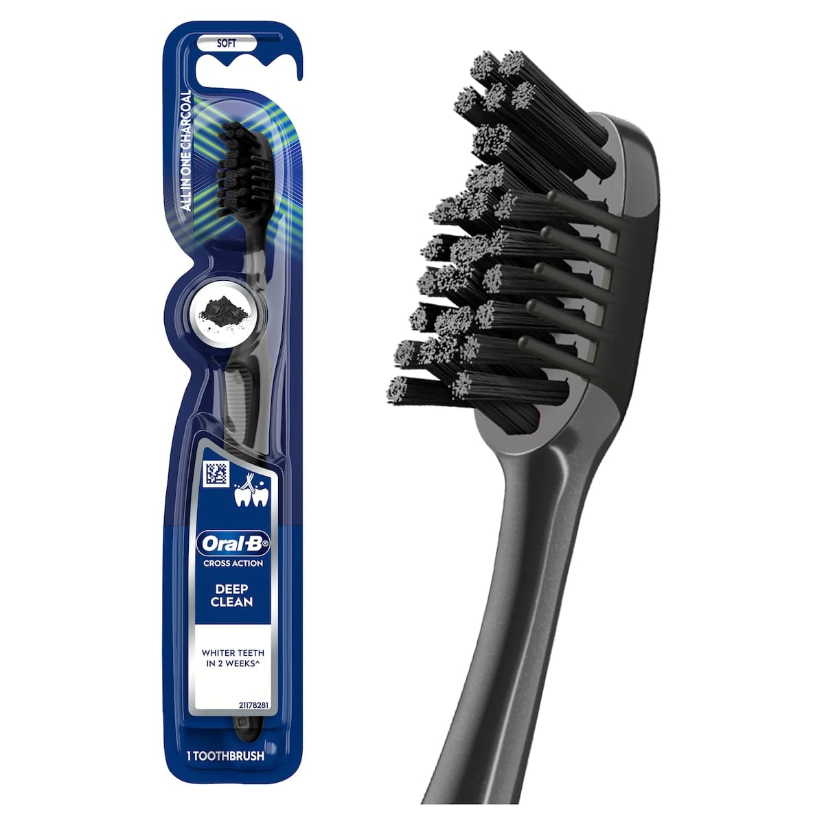Thumbnail Oral B Cross Action Charcoal Toothbrush 1 Pack