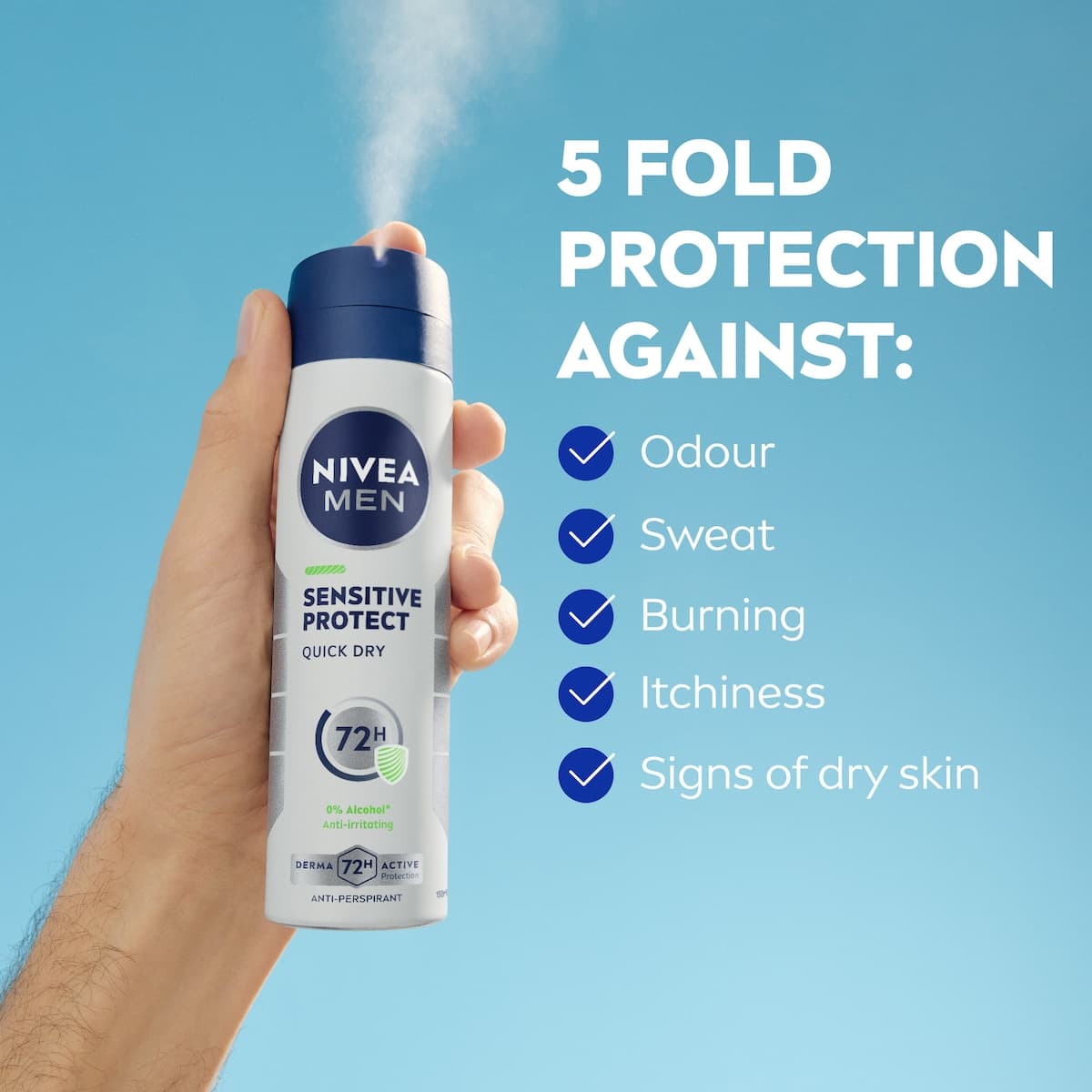 Thumbnail Nivea Men Anti-Perspirant Deodarant Spray Sensitive Protect 250ml