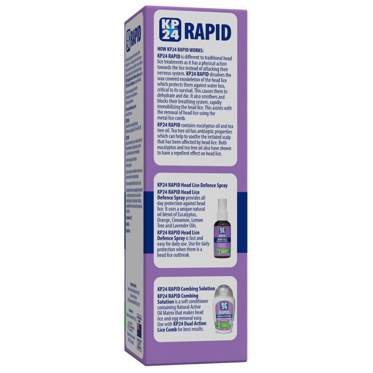 Thumbnail KP24 Rapid 10 Minute Head Lice Solution 250ml with Comb