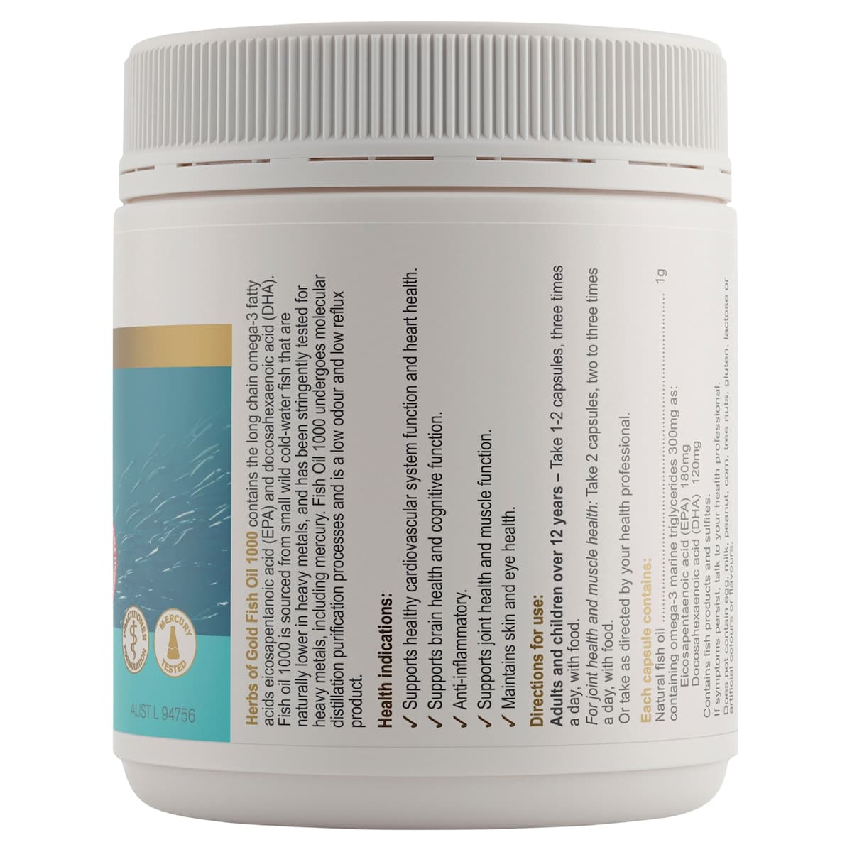 Thumbnail Herbs of Gold Fish Oil 1000 200 Capsules