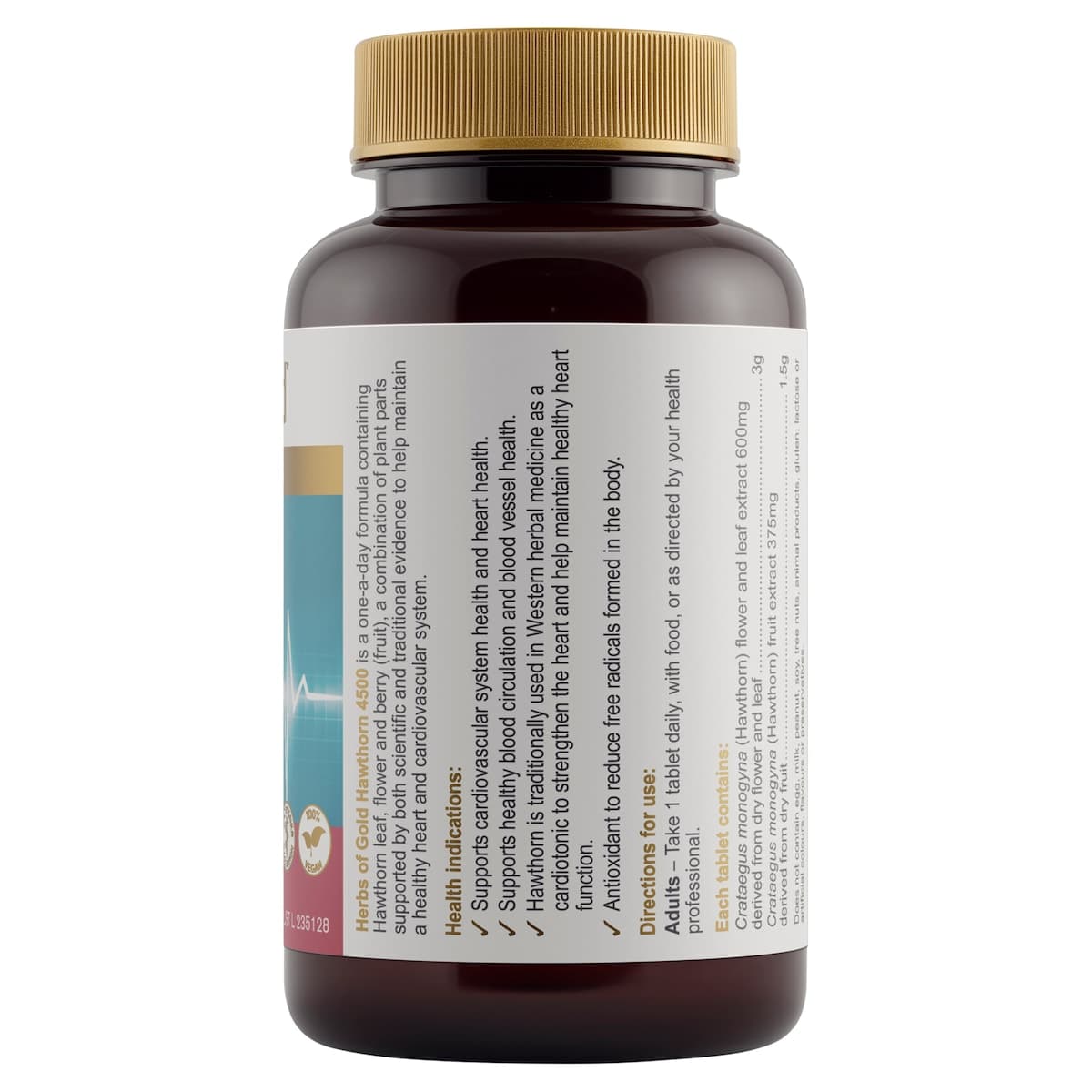 Thumbnail Herbs of Gold Hawthorn 4500 60 Tablets