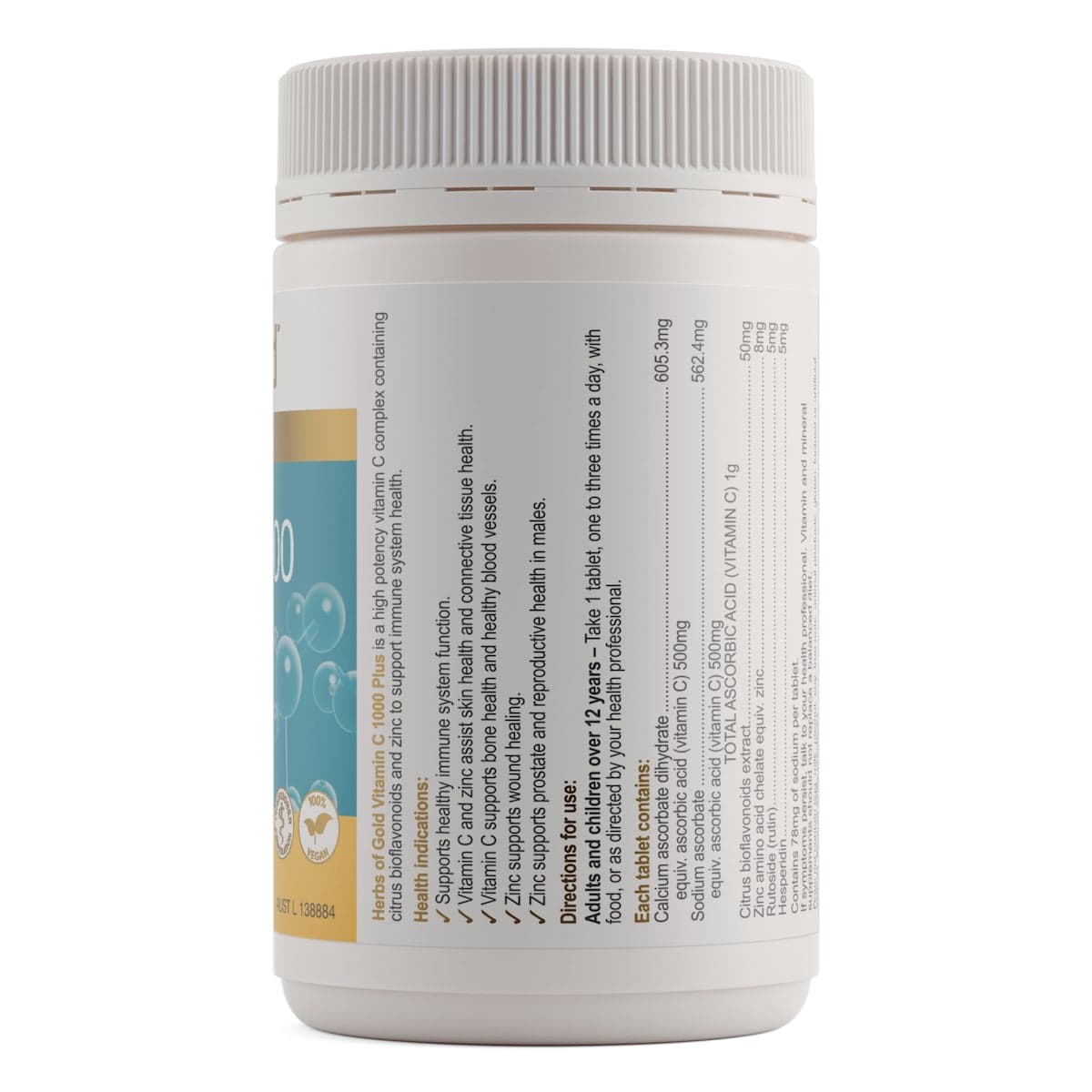 Thumbnail Herbs of Gold Vitamin C 1000 Plus 120 Tablets