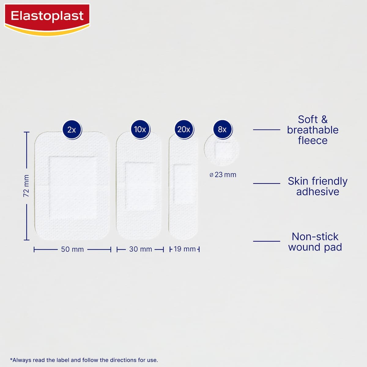 Thumbnail Elastoplast Sensitive Plasters Assorted 40 Pack