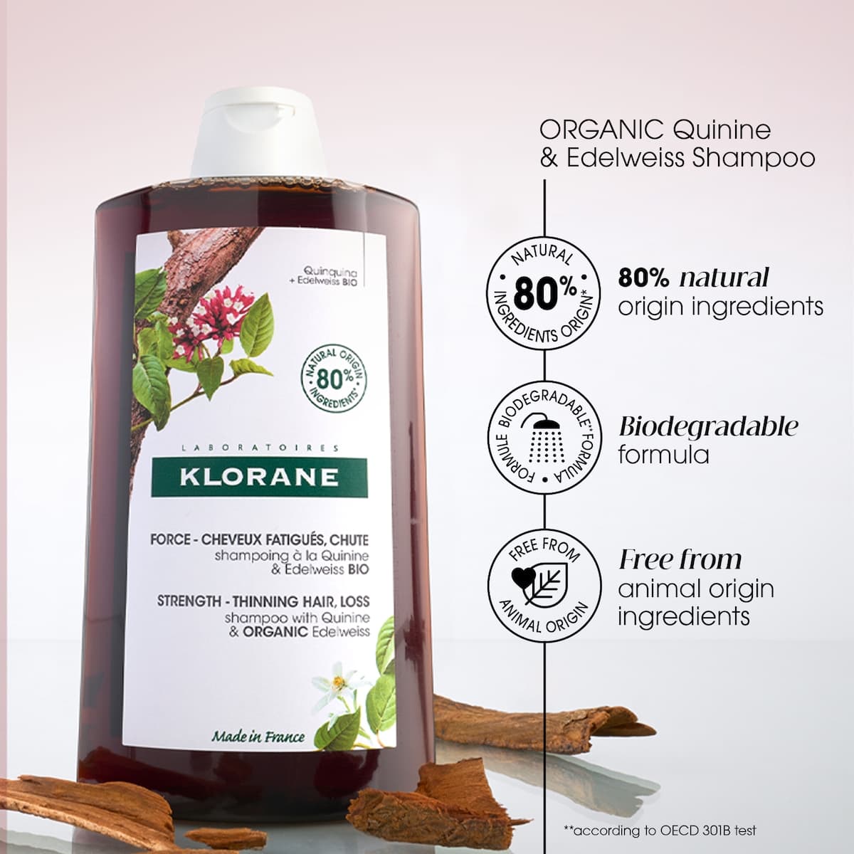 Thumbnail Klorane Hair Strengthening Shampoo with Quinine & Organic Edelweiss 400ml