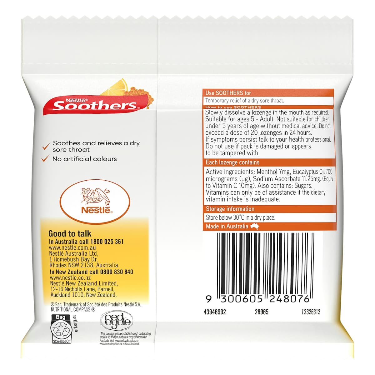 Thumbnail Nestle Soothers Honey & Lemon Multipack 3 x 10 Lozenges