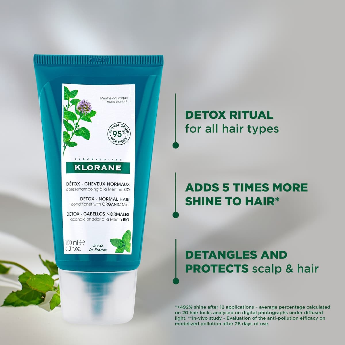 Thumbnail Klorane Detox Conditioner with Organic Mint 150ml