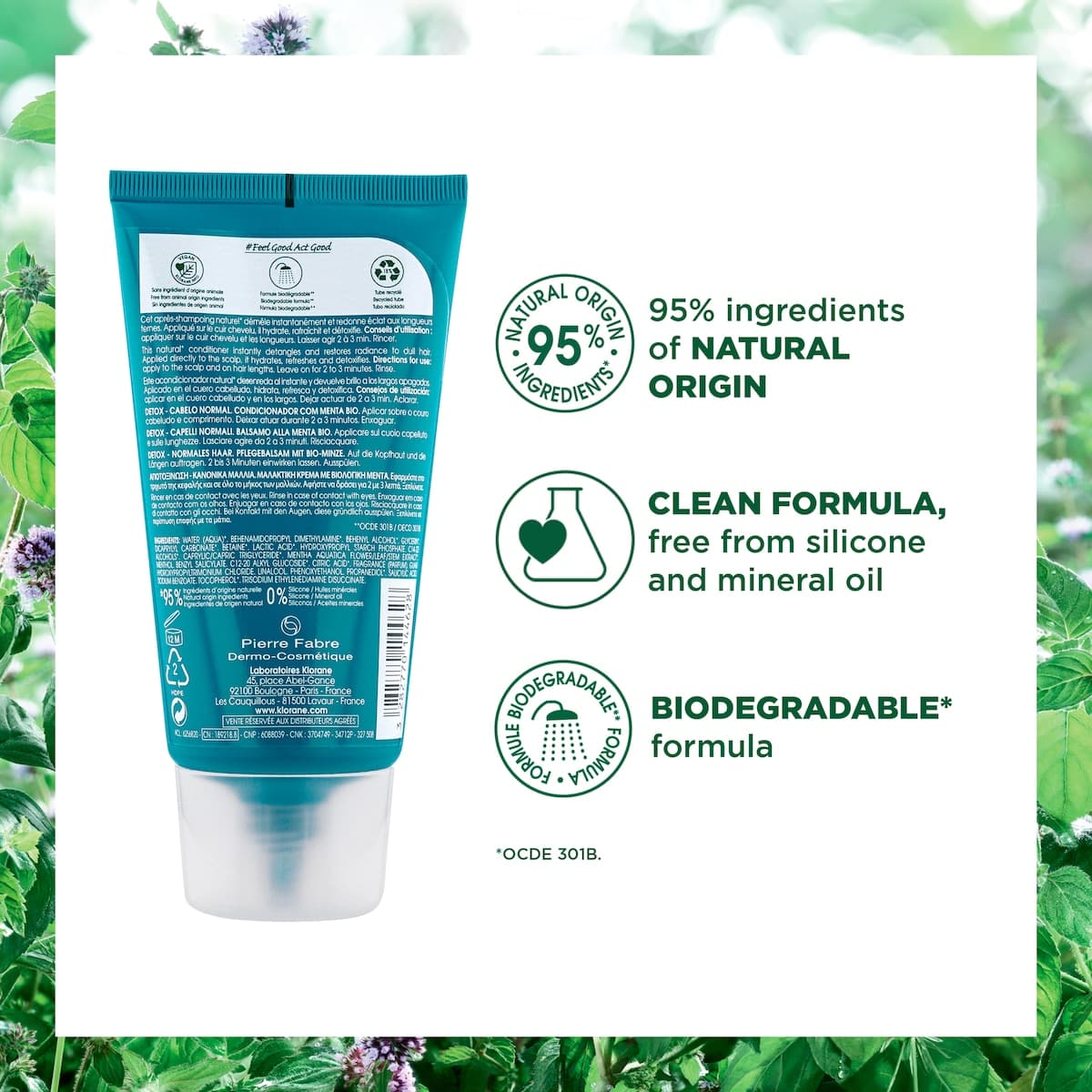 Thumbnail Klorane Detox Conditioner with Organic Mint 150ml