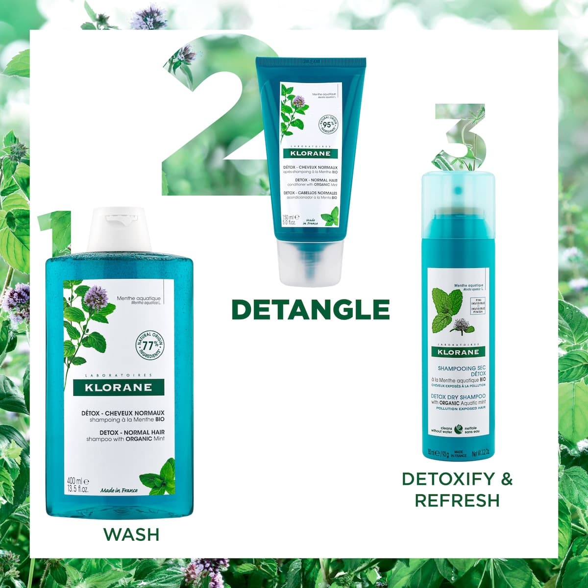 Thumbnail Klorane Detox Conditioner with Organic Mint 150ml